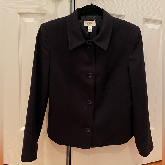 Talbots Wool Navy Tailored Blazer - Picture 1 of 12